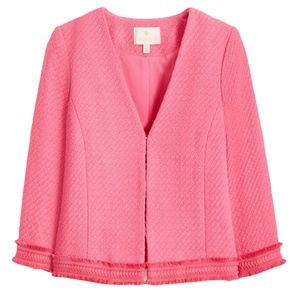 Carslile/Etcetera short summer jacket with 3/4 length sleeves, Size 6. Hot pink